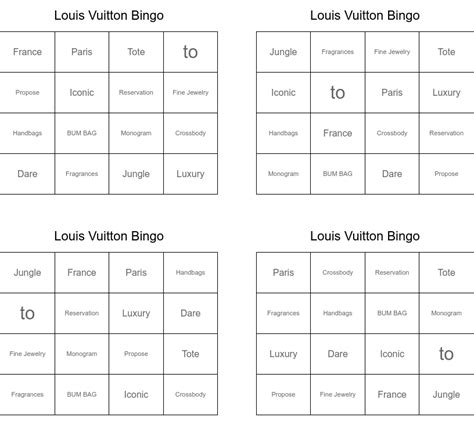 Louis Vuitton Bingo 